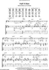 Cover icon of Half A Man sheet music for guitar (tablature) by Tom Baxter, intermediate skill level