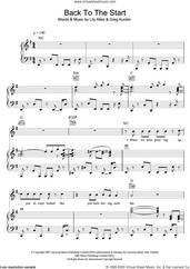 Cover icon of Back To The Start sheet music for voice, piano or guitar by Lily Allen and Greg Kurstin, intermediate skill level