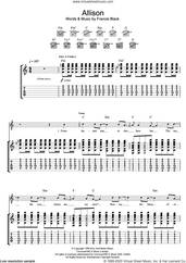 Cover icon of Allison sheet music for guitar (tablature) by The Pixies and Francis Black, intermediate skill level
