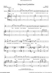 Cover icon of Dirge from Cymbeline (for baritone and harp) sheet music for voice and piano by Gordon Crosse and William Shakespeare, classical score, intermediate skill level