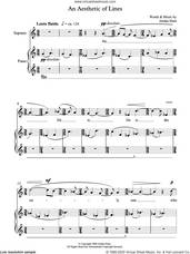 Cover icon of An Aesthetic of Lines (for soprano and piano) sheet music for voice and piano by Jordan Hunt, classical score, intermediate skill level