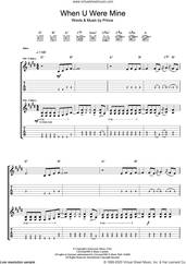 Cover icon of When U Were Mine sheet music for guitar (tablature) by Prince, intermediate skill level