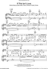 Cover icon of If This Isn't Love sheet music for voice, piano or guitar by Jennifer Hudson, Brian Seals, Theron Thomas and Timmy Thomas, intermediate skill level