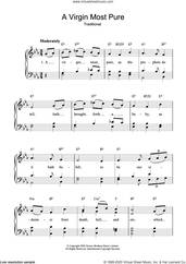Cover icon of A Virgin Most Pure sheet music for voice and piano, intermediate skill level