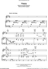 Cover icon of Happy sheet music for voice, piano or guitar by Michael Jackson and Michel LeGrand, intermediate skill level