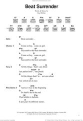 Cover icon of Beat Surrender sheet music for guitar (chords) by The Jam and Paul Weller, intermediate skill level