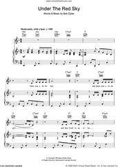 Cover icon of Under The Red Sky sheet music for voice, piano or guitar by Bob Dylan, intermediate skill level