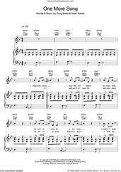 Cover icon of One More Song sheet music for voice, piano or guitar by Boyzone, Greg Wells and Nasri Atweh, intermediate skill level