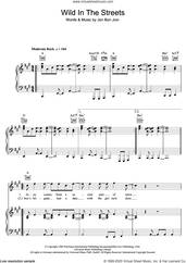 Cover icon of Wild In The Streets sheet music for voice, piano or guitar by Bon Jovi, intermediate skill level