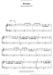 Cover icon of Brindisi (from La Traviata) sheet music for piano solo by Giuseppe Verdi, classical score, easy skill level