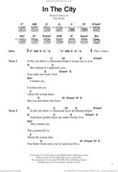 Cover icon of In The City sheet music for guitar (chords) by The Jam and Paul Weller, intermediate skill level