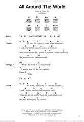 Cover icon of All Around The World sheet music for guitar (chords) by The Jam and Paul Weller, intermediate skill level