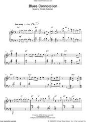 Cover icon of Blues Connotation sheet music for piano solo by Ornette Coleman, intermediate skill level