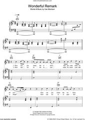 Cover icon of Wonderful Remark sheet music for voice, piano or guitar by Van Morrison, intermediate skill level