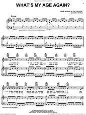 Cover icon of What's My Age Again? sheet music for voice, piano or guitar by Blink-182, Mark Hoppus and Tom DeLonge, intermediate skill level