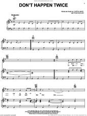 Cover icon of Don't Happen Twice sheet music for voice, piano or guitar by Kenny Chesney, Curtis Lance and Thom McHugh, intermediate skill level