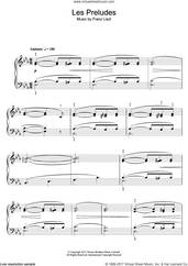 Cover icon of Les Preludes sheet music for piano solo by Franz Liszt, classical score, intermediate skill level