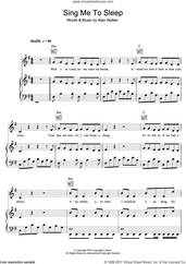 Cover icon of Sing Me To Sleep sheet music for voice, piano or guitar by Alan Walker, intermediate skill level