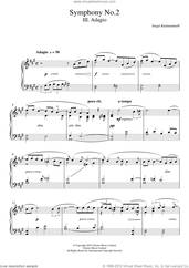 Cover icon of Symphony No.2 - 3rd Movement, (easy) sheet music for piano solo by Serjeij Rachmaninoff, classical score, easy skill level