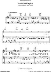 Cover icon of Invisible Empire sheet music for voice, piano or guitar by KT Tunstall, intermediate skill level