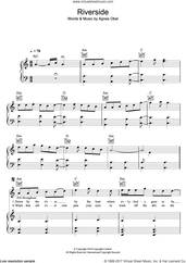 Cover icon of Riverside sheet music for voice, piano or guitar by Agnes Obel, intermediate skill level