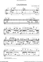 Cover icon of Caligrama sheet music for piano solo by Hilda Paredes, classical score, intermediate skill level