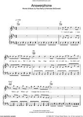Cover icon of Answerphone sheet music for voice, piano or guitar by Nicholas McDonald and Paul Barry, intermediate skill level