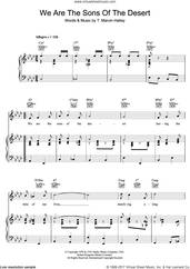 Cover icon of We Are The Sons Of The Desert sheet music for voice, piano or guitar by T. Marvin Hatley, intermediate skill level