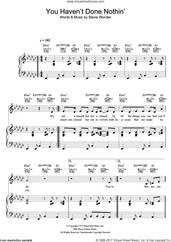 Cover icon of You Haven't Done Nothin' sheet music for voice, piano or guitar by Stevie Wonder, intermediate skill level