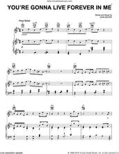 Cover icon of You're Gonna Live Forever In Me sheet music for voice, piano or guitar by John Mayer, intermediate skill level