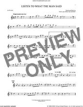 Cover icon of Listen To What The Man Said sheet music for alto saxophone solo by Wings, Linda McCartney and Paul McCartney, intermediate skill level
