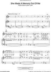 Cover icon of She Made A Memory Out Of Me sheet music for voice, piano or guitar by Aaron Tippin, intermediate skill level
