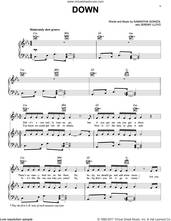 Cover icon of Down sheet music for voice, piano or guitar by Marian Hill, Jeremy LLoyd and Samantha Gongol, intermediate skill level
