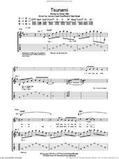 Cover icon of Tsunami sheet music for guitar (tablature) by Manic Street Preachers, James Dean Bradfield, Nicky Wire and Sean Moore, intermediate skill level
