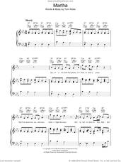 Cover icon of Martha sheet music for voice, piano or guitar by Tom Waits, intermediate skill level