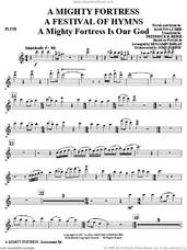 Cover icon of A Mighty Fortress, a festival of hymns sheet music for orchestra/band (flute) by Benjamin Harlan, Henry F. Lyte, John Purifoy, Mark Hill and William Henry Monk, intermediate skill level