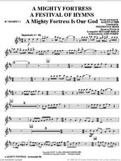 Cover icon of A Mighty Fortress, a festival of hymns sheet music for orchestra/band (bb trumpet 1) by Benjamin Harlan, Henry F. Lyte, John Purifoy, Mark Hill and William Henry Monk, intermediate skill level