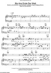 Cover icon of Bis Ans Ende Der Welt sheet music for voice, piano or guitar by Joris, intermediate skill level