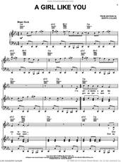 Cover icon of A Girl Like You sheet music for voice, piano or guitar by Edwyn Collins, intermediate skill level