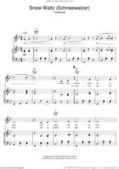 Cover icon of Snow Waltz (Schneewalzer) sheet music for voice, piano or guitar by Peter Alexander, classical score, intermediate skill level