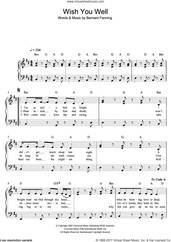 Cover icon of Wish You Well sheet music for piano solo by Bernard Fanning, easy skill level