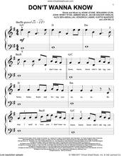 Cover icon of Don't Wanna Know sheet music for piano solo (big note book) by Maroon 5 feat. Kendrick Lamar, Adam Levine, Alexander Ben-Abdallah, Ammar Malik, Benjamin Levin, Jacob Kasher Hindlin, John Henry Ryan, Jon Mills and Kurtis McKenzie, easy piano (big note book)