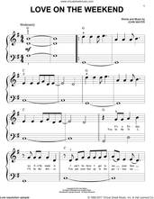 Cover icon of Love On The Weekend sheet music for piano solo (big note book) by John Mayer, easy piano (big note book)