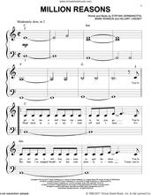 Cover icon of Million Reasons sheet music for piano solo (big note book) by Lady Gaga, Hillary Lindsey and Mark Ronson, easy piano (big note book)