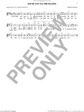 Cover icon of Give Me That Old Time Religion sheet music for voice and other instruments (fake book), intermediate skill level