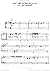 Cover icon of We're All In This Together sheet music for piano solo by Ben Lee and Benjamin Lee, easy skill level