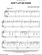 Cover icon of Don't Let Me Down sheet music for piano solo by The Chainsmokers feat. Daya, Andrew Taggart, Emily Schwartz and Scott Harris, easy skill level