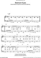 Cover icon of Bedroom Eyes sheet music for piano solo by Kate Ceberano, Raymond Jones and Sami McKinney, easy skill level