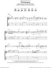 Cover icon of Primavera sheet music for guitar (tablature) by Carlos Santana, JB Eckl and KC Porter, intermediate skill level
