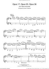 Cover icon of Opus 17, Opus 23, Opus 36 (from Marie Antoinette) sheet music for piano solo by Dustin O'Halloran, intermediate skill level